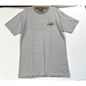 Vintage Alaska Embroidered Gray T Shirt Waffle Knit King Cotton Tag Sz Med